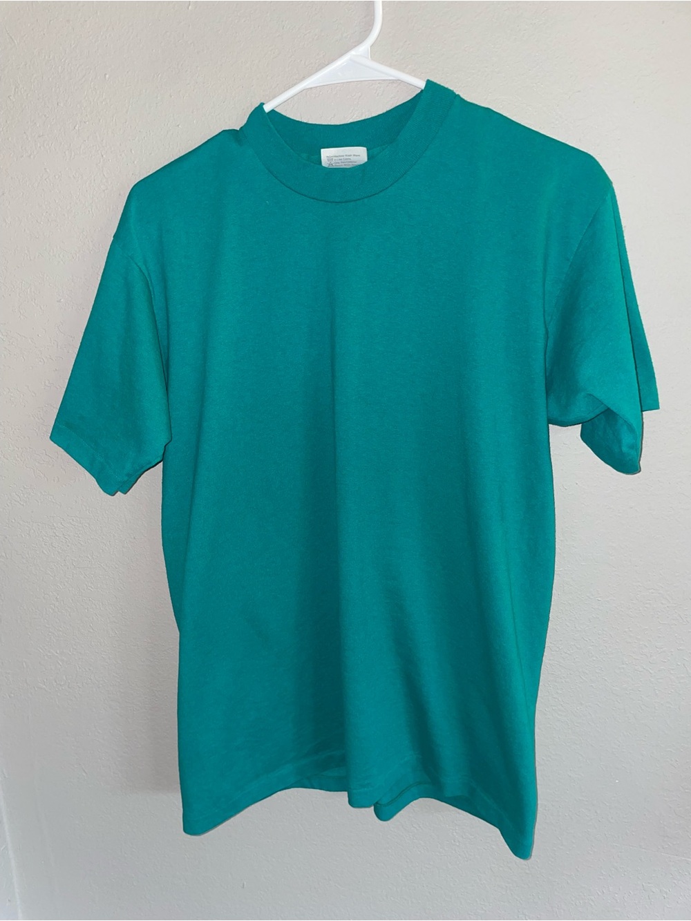 Vintage Hanes Teal Short Sleeve Crew Neck Tee